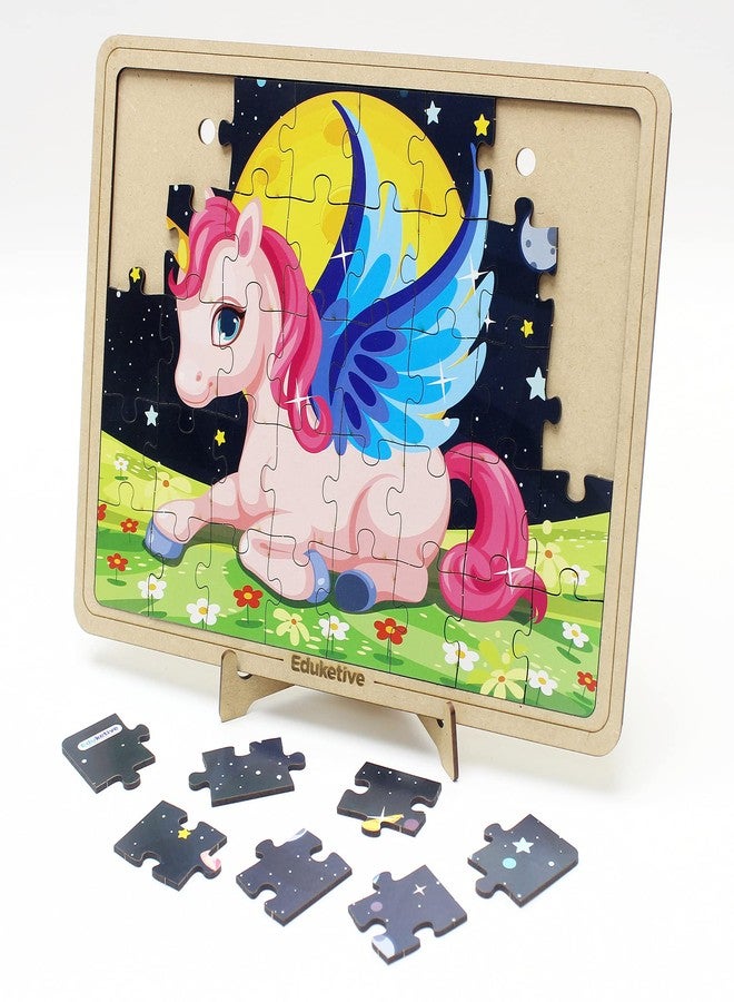 Eduketive مجموعة أحجية الصور المقطوعة Educetive PuzzleDecor Unicorn، 6 قطع، 40 قطعة، هدية مثالية لأعياد الميلاد - Image 4